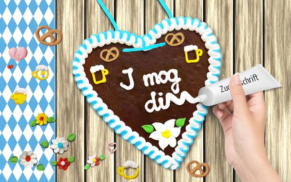 Lebkuchenherz selbst gestalten